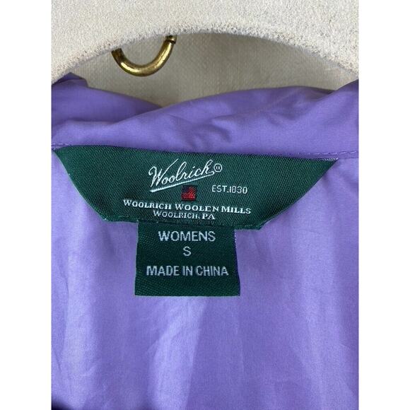 Woolrich Full Zip Hooded Windbreaker Jacket Lightweight Womens Purple Size Small - Picture 4 of 9